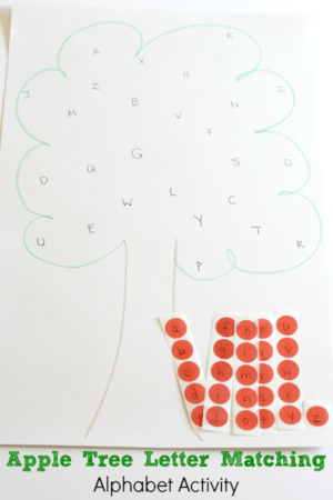 Apple Alphabet Activity: Apple Tree Letter Matching