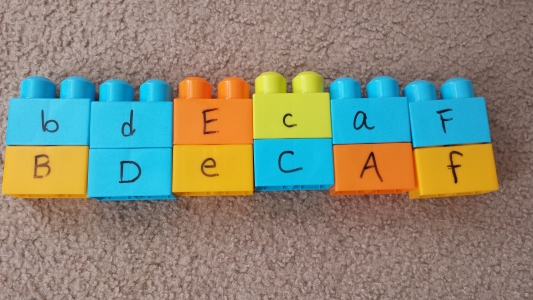 Letter Learning Activities with Mega Bloks 
