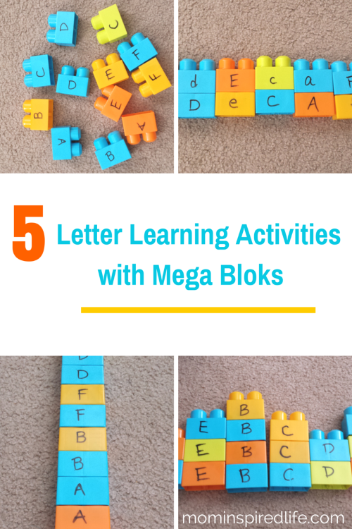 Letter Learning Activities with Mega Bloks
