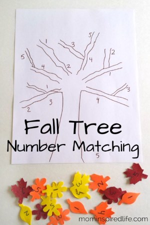 Number Recognition: Fall Tree Number Matching