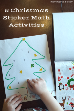 5 Christmas Sticker Preschool Math Activities