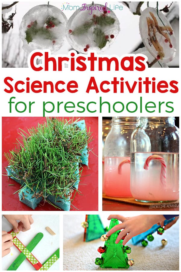Christmas science experiments and activities for preschoolers! Fun science activities for Christmas!