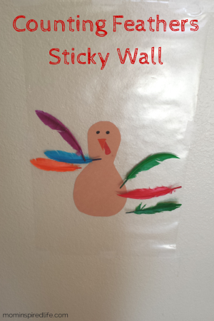 Preschool Math: Counting Feathers Sticky Wall