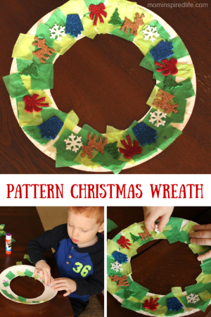 Sticker Pattern Christmas Wreath Craft