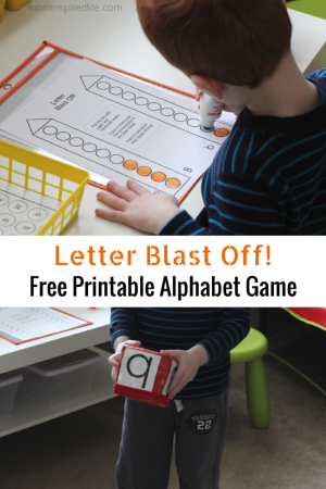 Letter Blast Off! Free Printable Alphabet Game