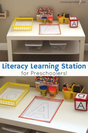 Literacy Learning Station for Preschoolers