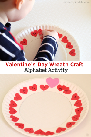 Valentine’s Day Wreath Craft Alphabet Activity