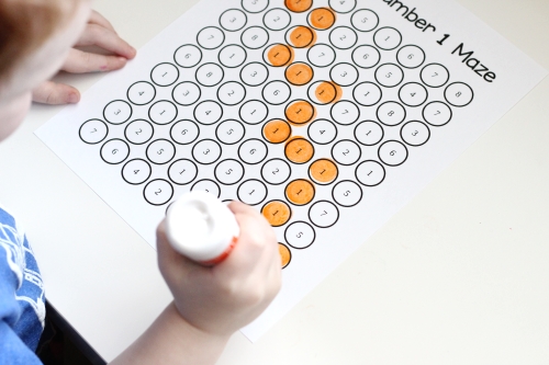 Dot the Number Mazes 1-9. Develop critical thinking skills while learning number identification! 