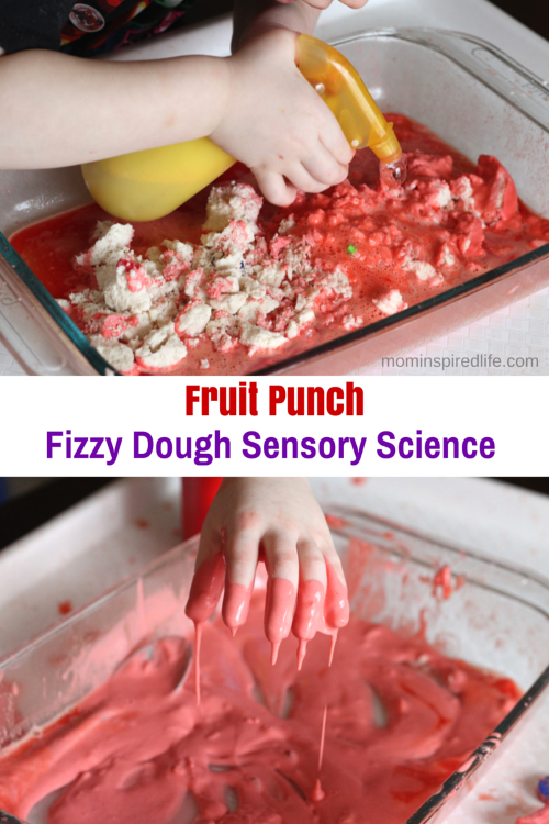 Fizzy Dough Sensory Science for Fine Motor Development. Create a reaction with fizzy dough and Kool-Aid.