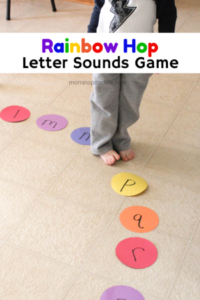 Rainbow Hop Letter Sounds Alphabet Game. Practice letter sounds with this fun literacy learning activity!