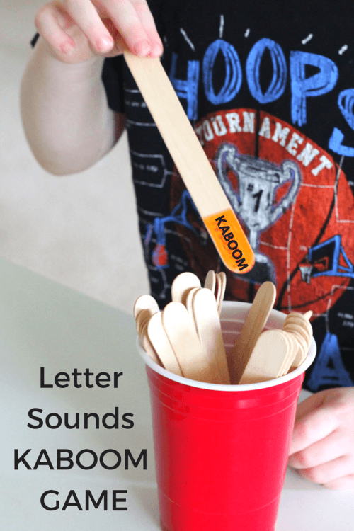 KABOOM alphabet game for learning letter sounds.