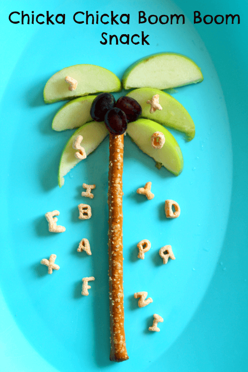 Read Chicka Chicka Boom Boom and eat this summer palm tree snack!