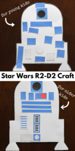 Star Wars R2-D2 craft for kids. Two version and printables included!