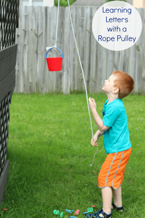 Learning Letters with a Rope Pulley Alphabet Activity