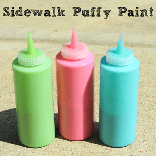 Sidewalk Puffy Paint. A summer art activity for kids!
