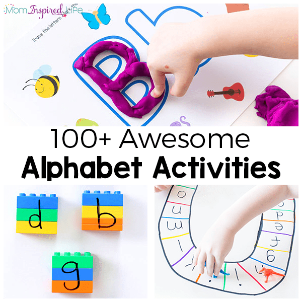 100+ awesome alphabet activities that your kids will love! Fun, hands-on and engaging ways to learn letters and letter sounds in preschool and kindergarten.