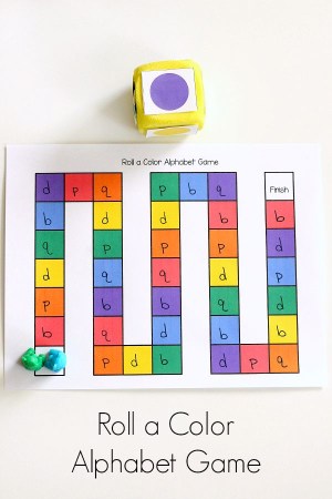 Roll a Color Alphabet Game