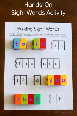 Building Sight Words Activity