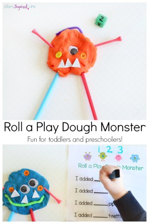 Roll a Play Dough Monster Numbers Activity