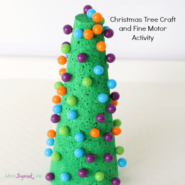 Christmas tree craft and fine motor activity!