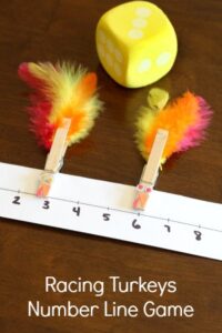 An exciting turkey game that teaches numbers, number recognition, subitizing and more this Thanksgiving!