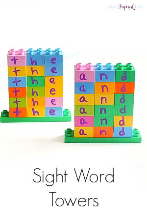 LEGO Duplo Sight Word Towers