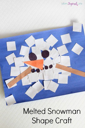 Melted Snowman Shape Craft Collage