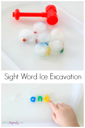 Sight Word Ice Excavation