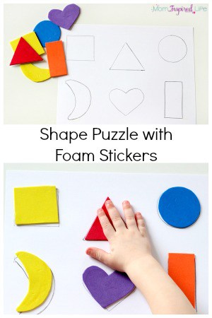 Shape Puzzle with Foam Stickers
