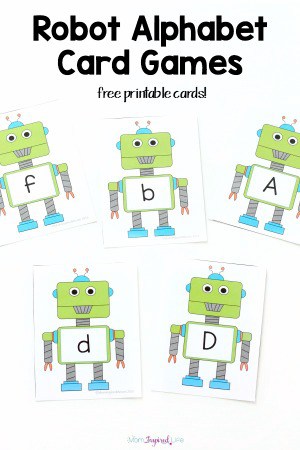 Robot Alphabet Card Games and Activities