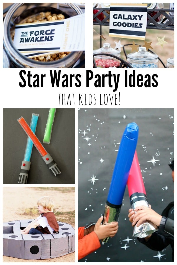 Star Wars: The Force Awakens birthday party ideas for kids. Games, food, decorations and more!