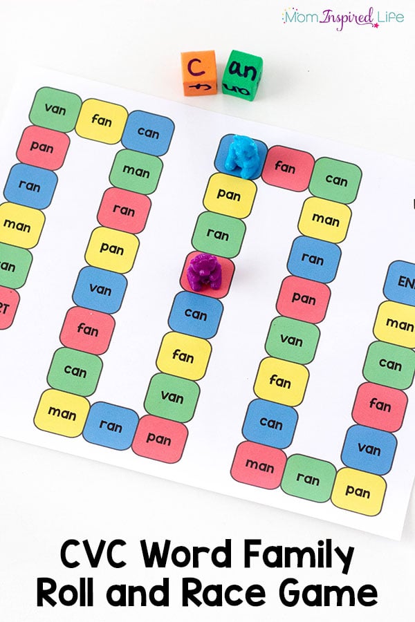 This CVC word family game is a fun and effective way for kids to learn word families and begin to read CVC words. It's a hands-on literacy activity that will engage your kids while you teach them to read.