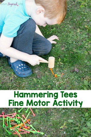 Hammering Tees Fine Motor Activity