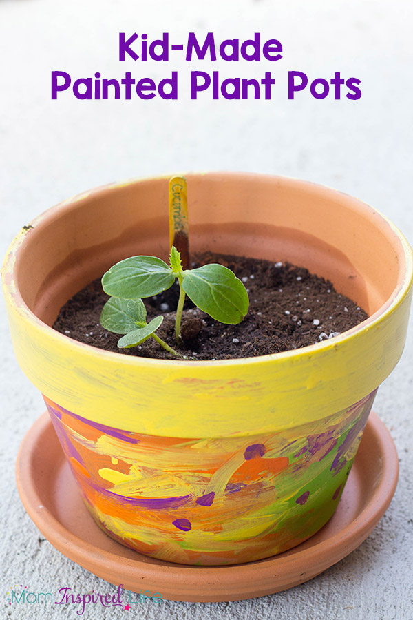 Kid-Made Painted Planter or Flower Pot