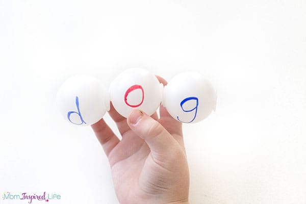 Building sight words with alphabet balls! A crazy fun sight word activity your kids will love!