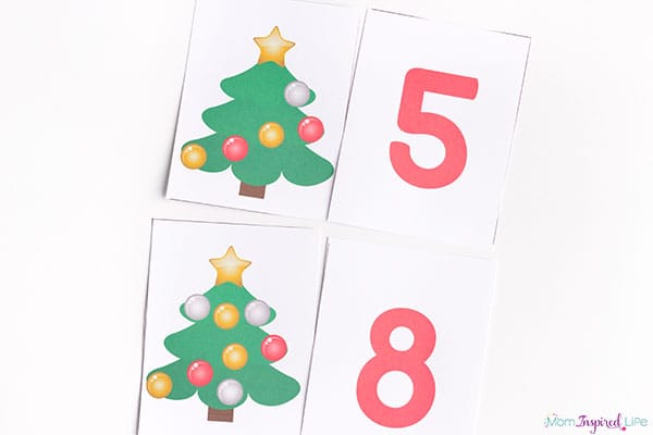 Christmas number cards for memory games and more!