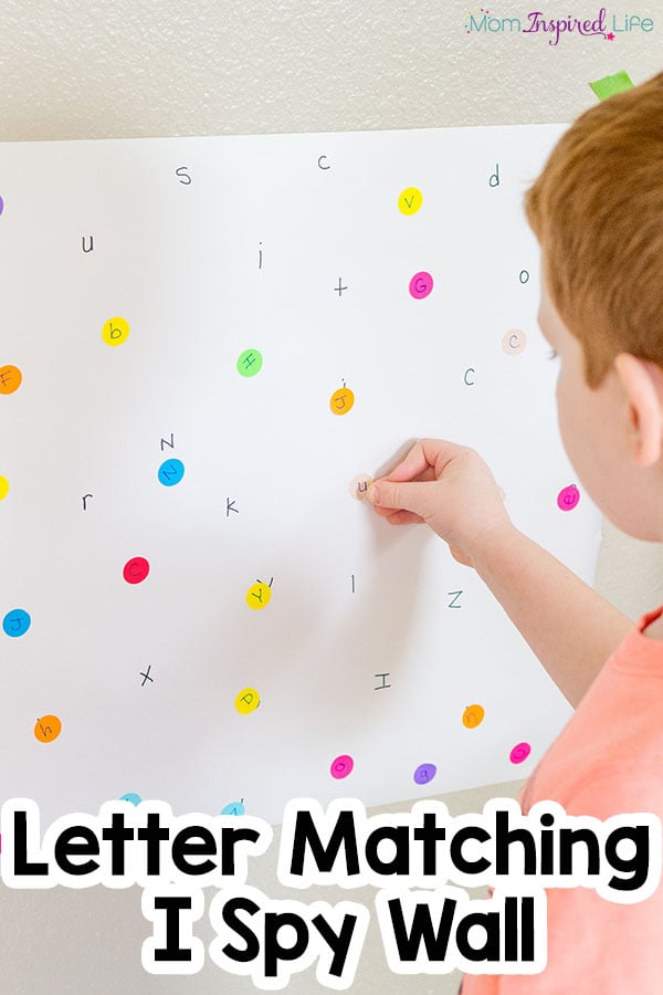 This letter matching I Spy alphabet activity is a fun and engaging way to teach letters to kids!