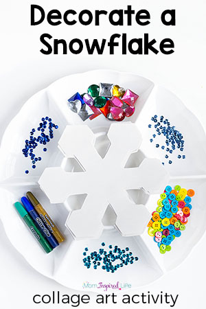 Winter Craft Activity for Kids: Decorate a Snowflake