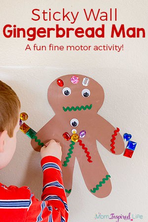 Sticky Wall Gingerbread Man Activity