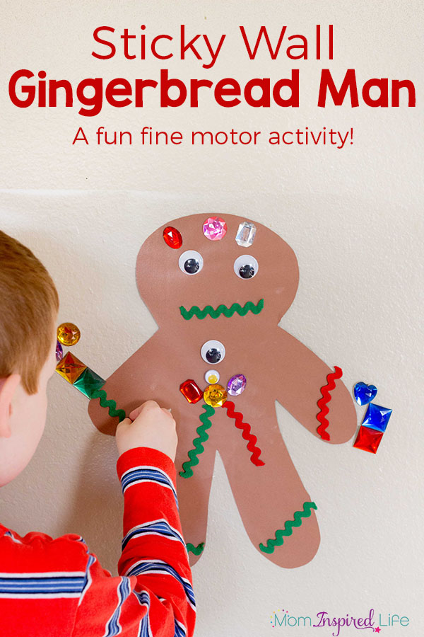 A gingerbread man activity that kids LOVE! Plus, it's a fun Christmas art and craft activity for preschoolers!