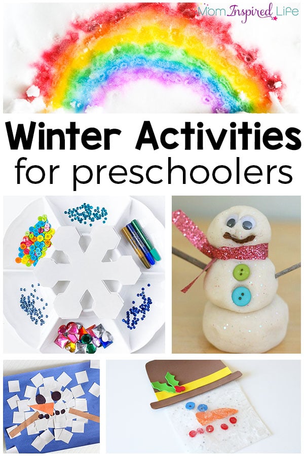 Winter theme activities for preschool. A list of the best winter activities for young kids!