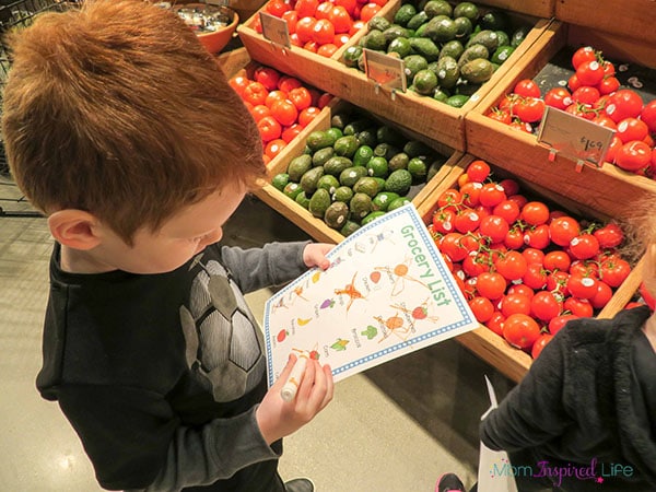 Grocery savings and tip for shopping with kids.