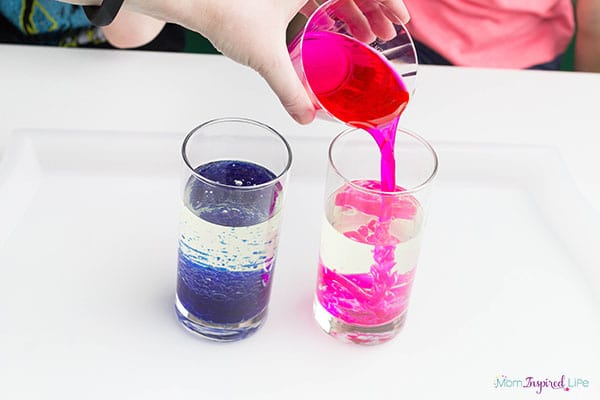 Lava lamp science experiment. A super cool oil and water science activity.
