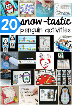 Penguin Free Printable Counting Mats for 1-20