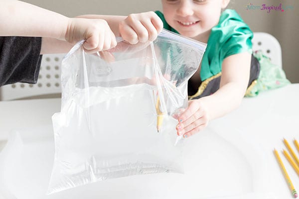Water science experiment for kids.