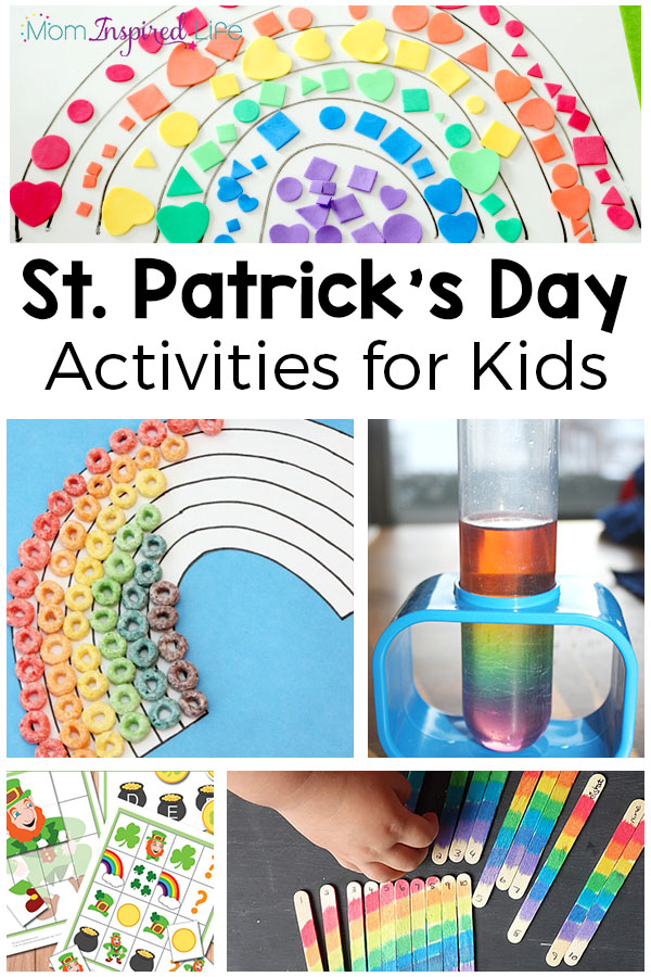 St. Patrick's Day activities for kids. Colorful activities for fun and learning.