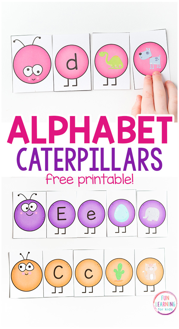 Caterpillar letters sounds activity for spring! A fun, hands-on alphabet activity for preschool and kindergarten!