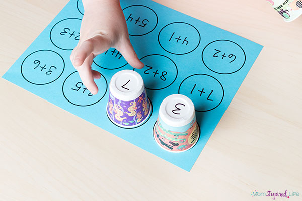 Printable math facts activity that is both hands-on and fun!