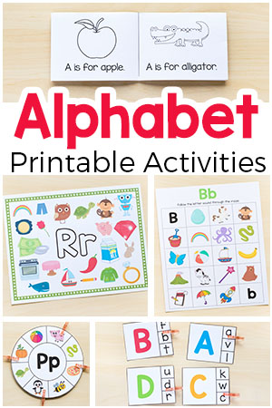 Alphabet printables and activities for preschool and kindergarten.