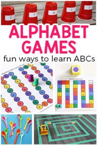 Alphabet games are a great way to teach the alphabet to preschoolers and kindergarten students!